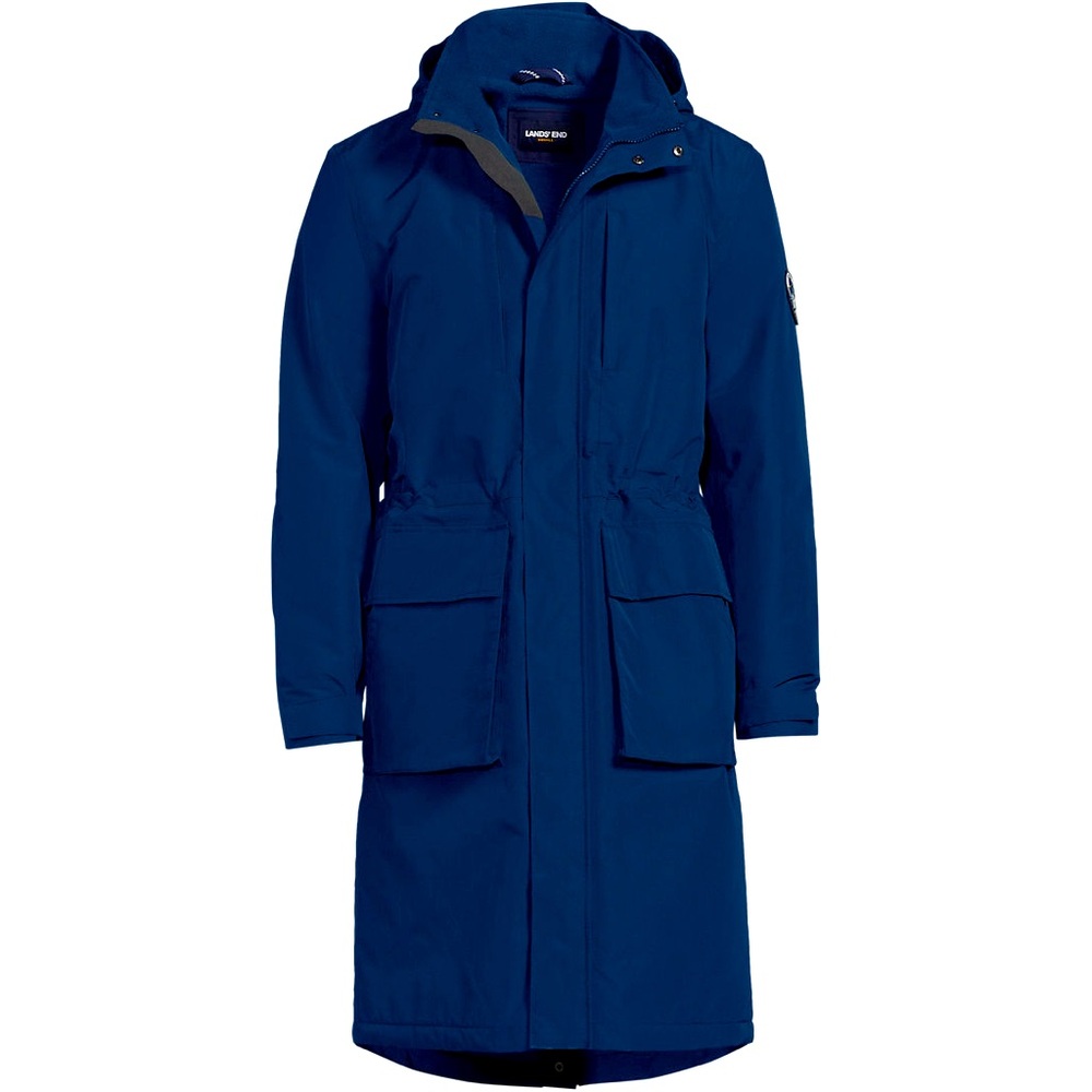 NWT!! Lands’ End Size L Men’s Stadium Parka in Navy Blue💙 - Picture 3 of 10